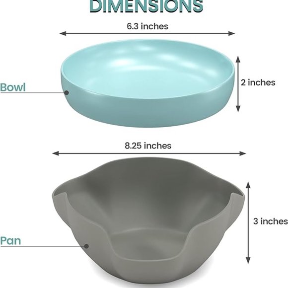 Bowl By Elevated Essentials - Double Dish Serving Bowl with Shell Storage - Picture 3 of 4